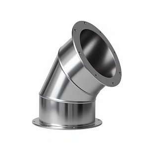 Отвод 45 градусов круглый сварной